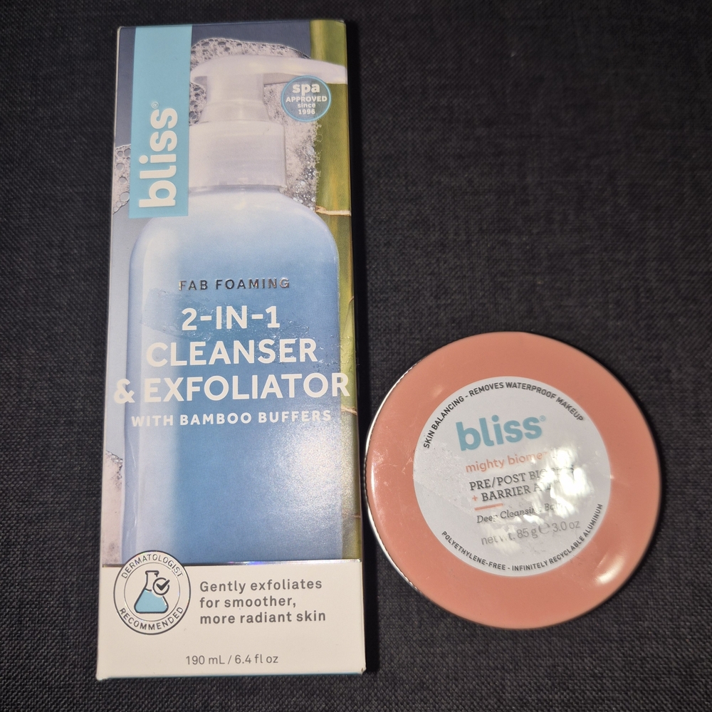 Bliss Facial Cleansing Duo – 2-in-1 Cleanser & Mighty Biome Cleansing Balm – New